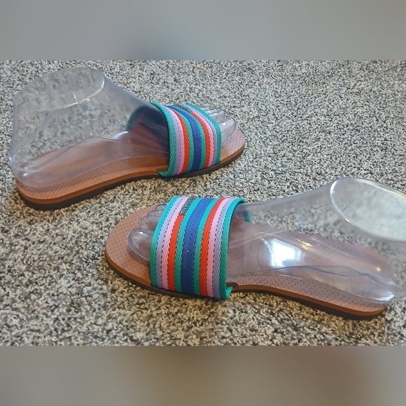 Havaianas You Malta Mix Multicolored Stripe Slide Sandals Wmn's 6W - Picture 4 of 8